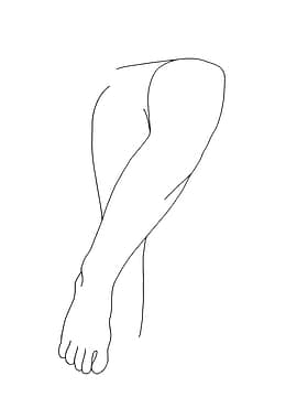 Minimalist Leg Line Art