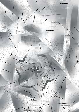 Abstract Gray and White Geometric Design