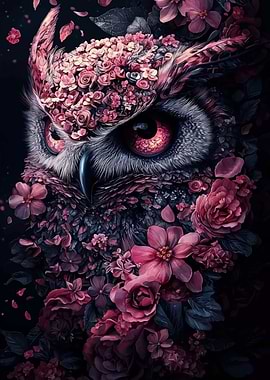 Floral Owl Portrait