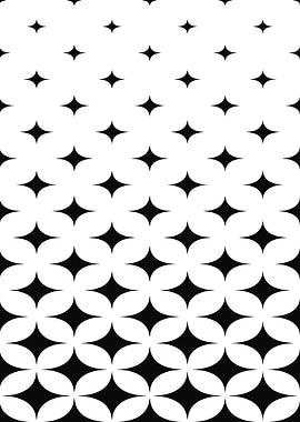 Black and White Star Pattern