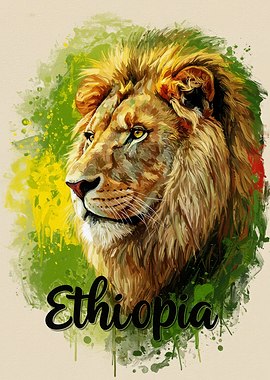 Ethiopia Lion Art