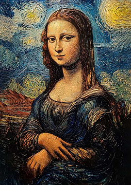 Mona Lisa Starry Night Mashup