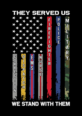 American Flag Honoring Public Servants