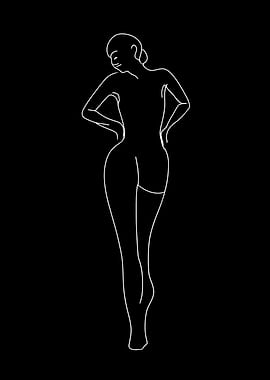 Minimalist Woman Line Art