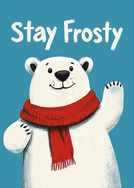 Stay Frosty Polar Bear Illustration