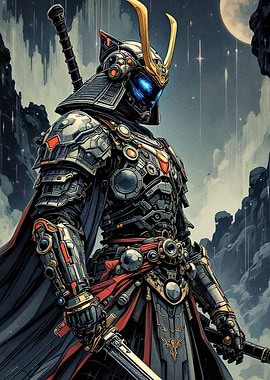 Cyberpunk Samurai Warrior
