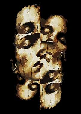 Abstract Portrait in Sepia Tones