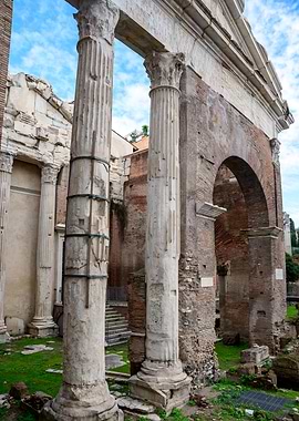 Ancient Roman Forum Ruins