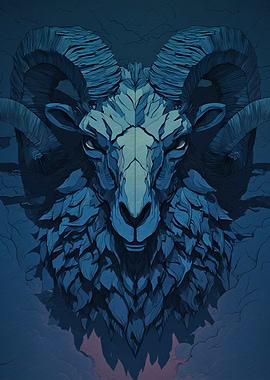 Blue Ram Illustration