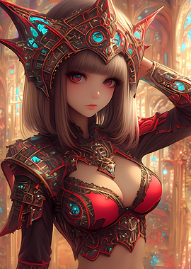 Anime Girl in Fantasy Armor