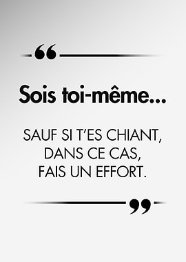 French not Inspirational Quote: Be Yourself