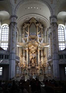 Interior view of Frauenkirche, Dresden
