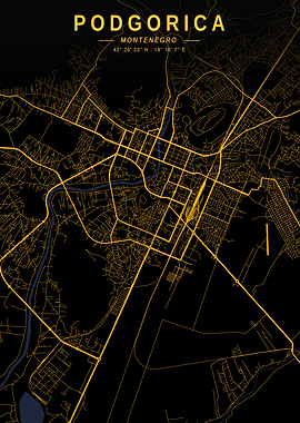 Podgorica Golden City Map