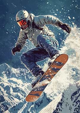 Snowboarder Mountain Slope