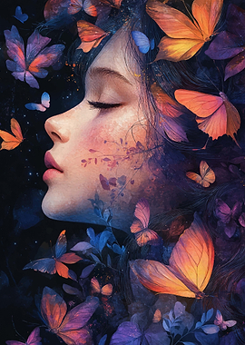 Woman Butterflies
