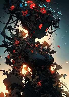 Floral Woman Digital Art