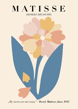 Matisse Flower Cutout Art Print