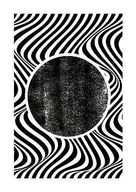 Abstract Black and White Optical Illusion