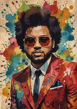The Weeknd Vintage Watercolor
