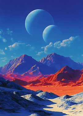 Crimson Expanse – Twin Moons Over Alien Mountains