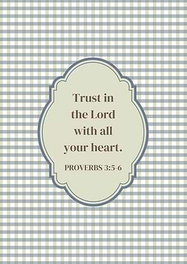 Trust in the Lord Proverbs