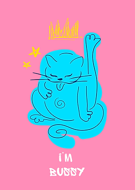 I'm Bussy Funny Cat with Crown