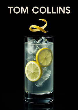 Tom Collins Cocktail Still Life