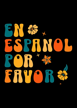 En Espanol Por Favor Retro Design