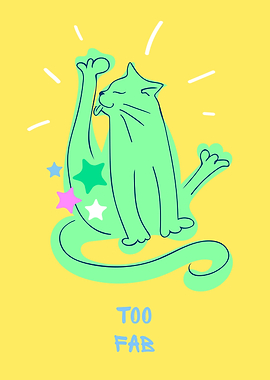 Too Fab Cute Cat Illustration