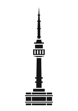 Black and White Tower Silhouette