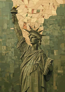 Statue of Liberty Mosaic Art