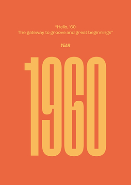 1960 Year Poster