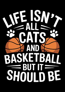 Cats and Basketball Graphic Design