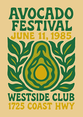Avocado Festival 1985 Poster