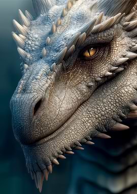 Detailed Dragon Head Close-Up