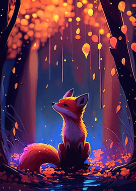 Fox in Enchanted Forest