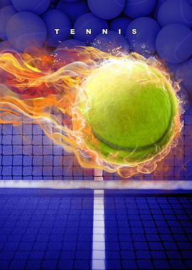 Flaming Tennis Ball
