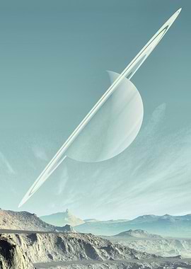 Planet Saturn View from Space Telescope