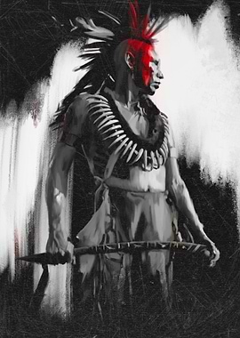 Native American Warrior Portrait