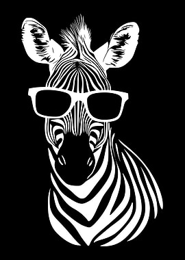 Cool Zebra with Sunglasses
