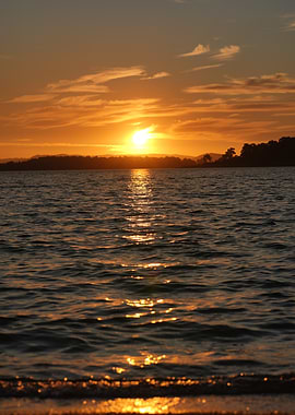 Golden Sunset Over Water