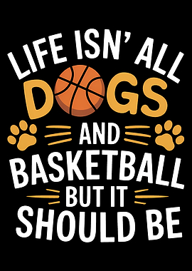 Dogs and Basketball Graphic