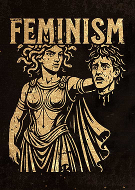 Feminism Medusa with Perseus' Head