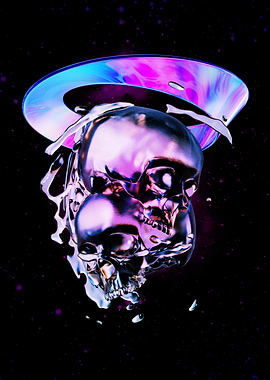 Chrome Skulls with Halo