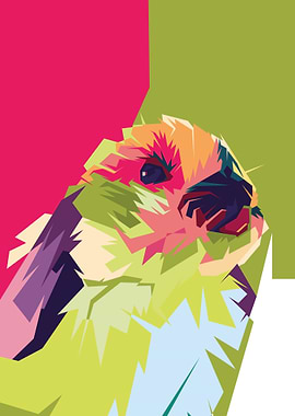 Colorful Pop Art Rabbit Portrait