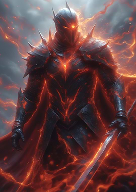 Fiery Dark Knight