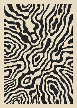 Abstract Black and Beige Pattern