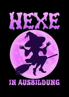 Hexen in Ausbildung Witch Silhouette Design