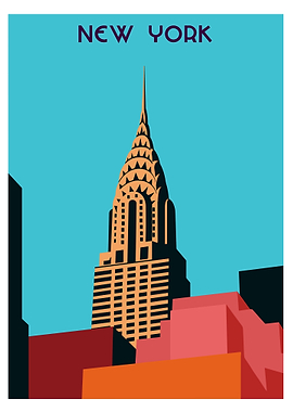 New York City Art Deco Illustration