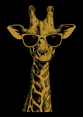 Cool Giraffe with Sunglasses